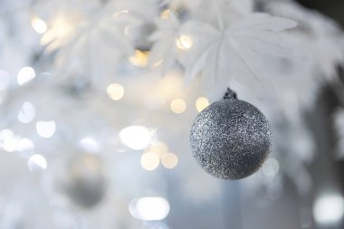 köpüklü tatil arka plan bulanık üzerinde dekoratif şenlikli Noel biblo