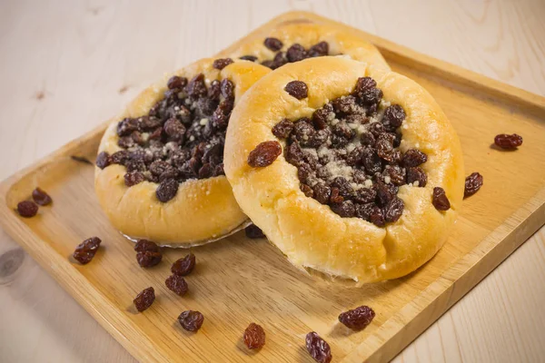 Heerlijke Bakkerijproducten Met Vulling Plaat — Stockfoto