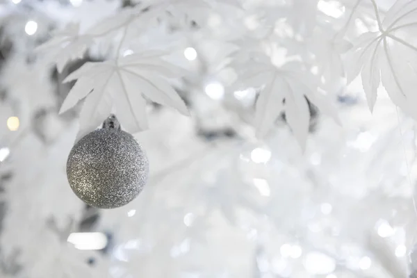 Decorative Festive Christmas Bauble Blurred Sparkling Holiday Background — Stock Photo, Image