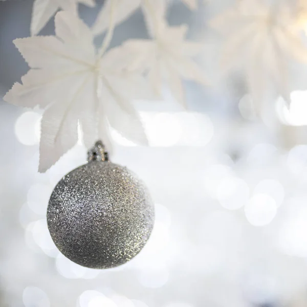 Decorativo Natale Festivo Bauble Sfondo Vacanza Frizzante Offuscata — Foto Stock