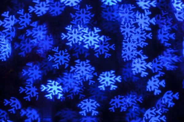 Kleurrijke Oosterse Sneeuwvlokken Onscherpe Achtergrond — Stockfoto