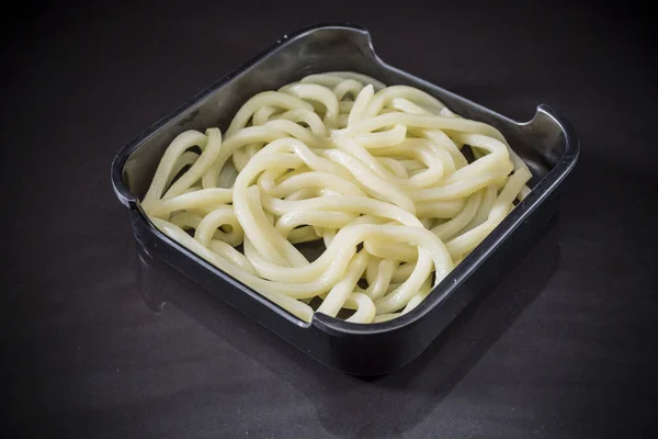 Nudle Udon Japonské Potraviny Černém Pozadí — Stock fotografie