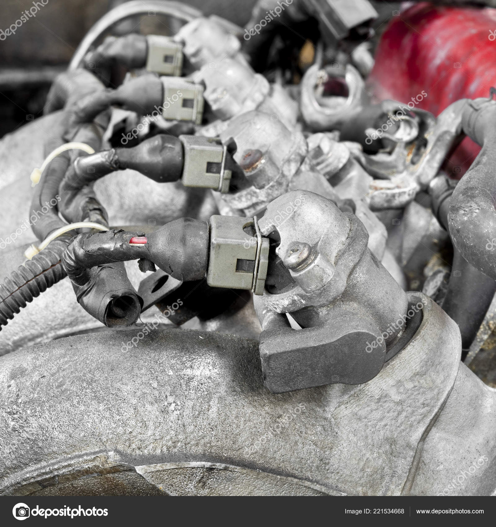 Close Different Types Machine Parts Stock Photo by ©AppleEyesStudio