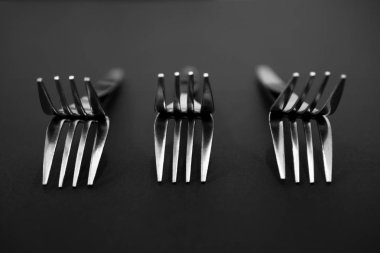 Gümüş çatalbenzersiz düzenleme.