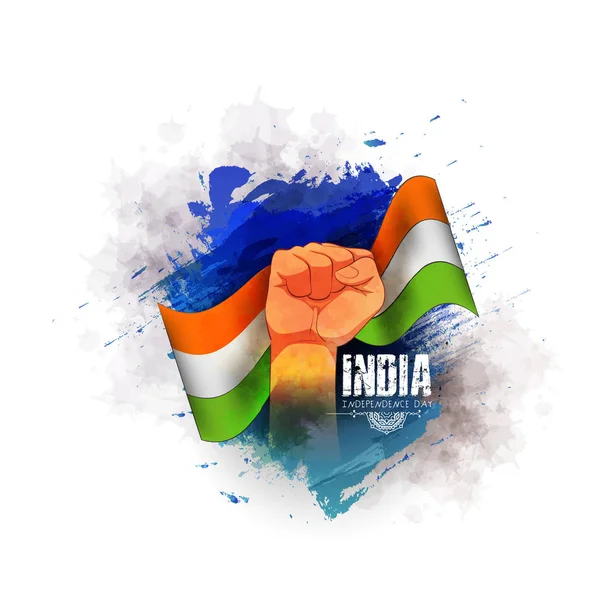 Plakat Mit Dem Indischen Unabhängigkeitstag — Stockvektor