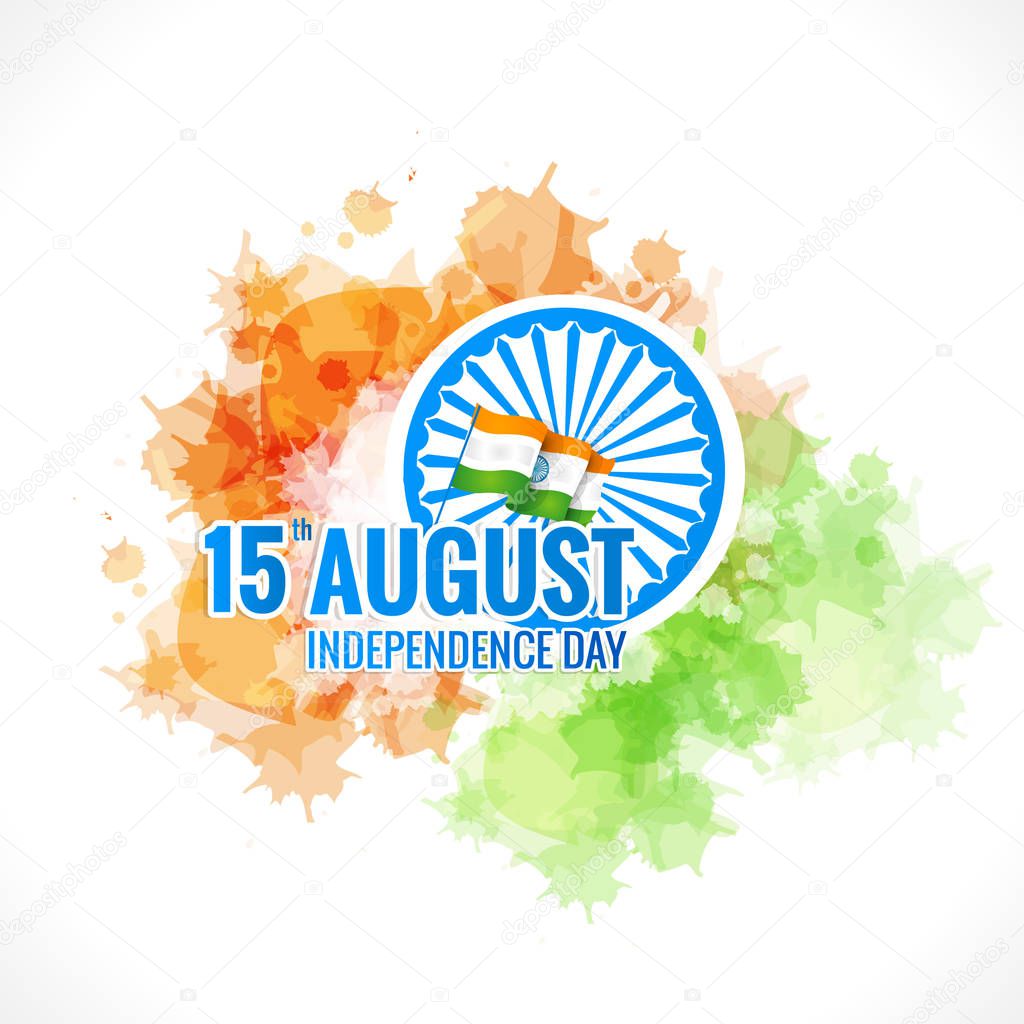 Poster with celebrating Indian Independence day