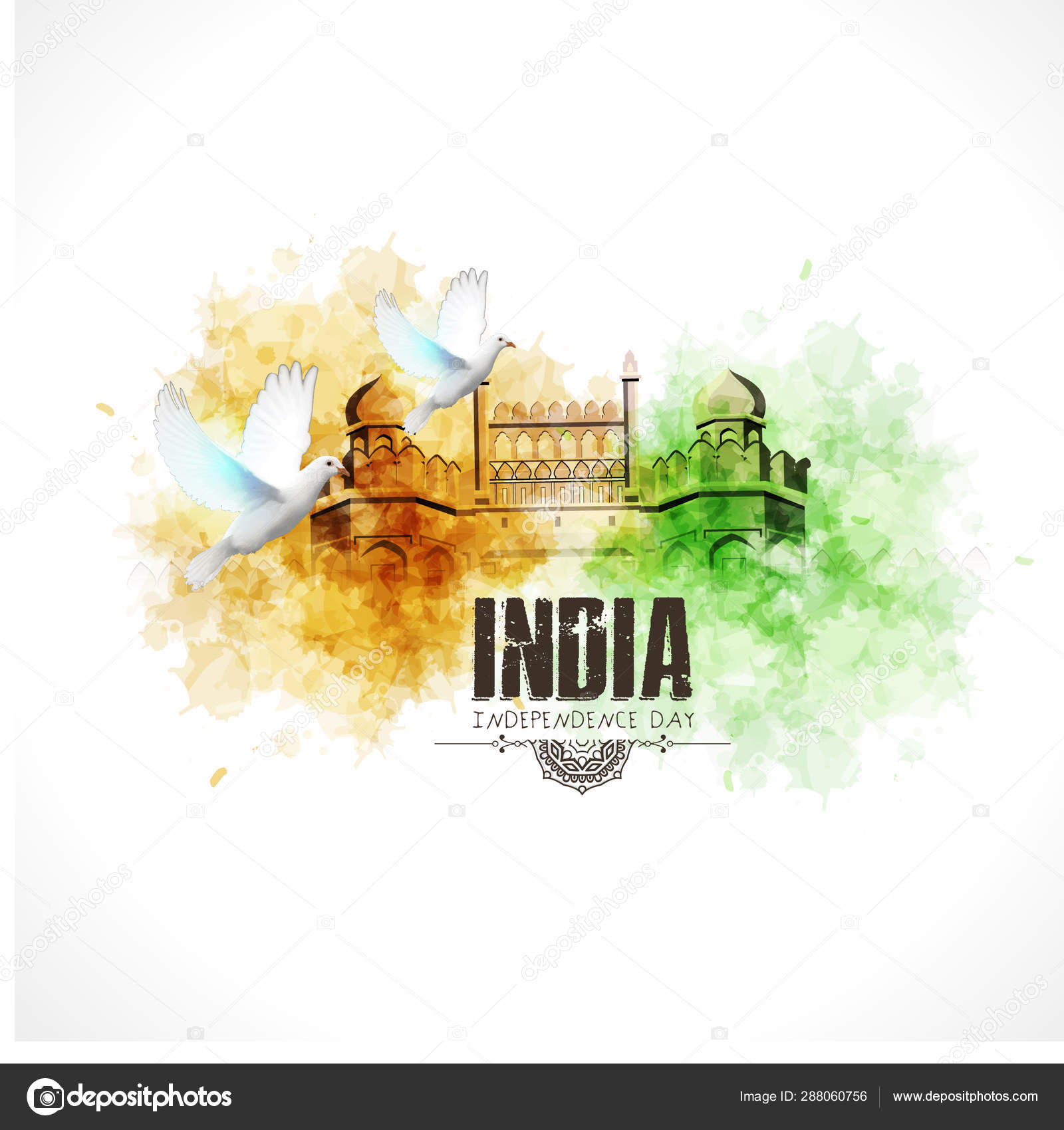 indian independence day poster with flag and jama masjid vector  illustration design Stock Vector Image & Art - Alamy
