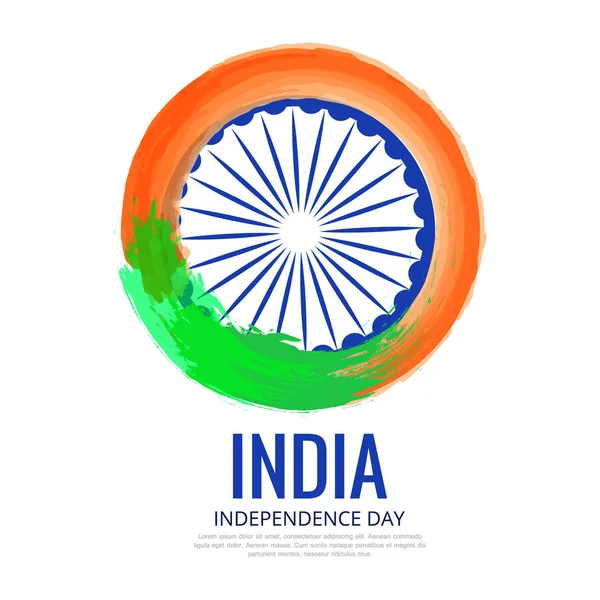 Póster Con Celebración Del Día Independencia India — Archivo Imágenes Vectoriales