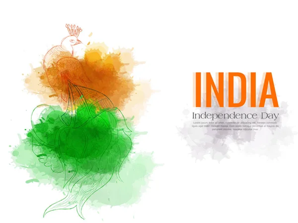 Affiche Avec Célébration Fête Indépendance Indienne — Image vectorielle