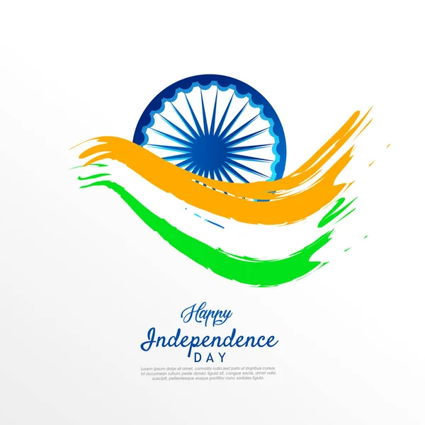 Póster Con Celebración Del Día Independencia India — Archivo Imágenes Vectoriales