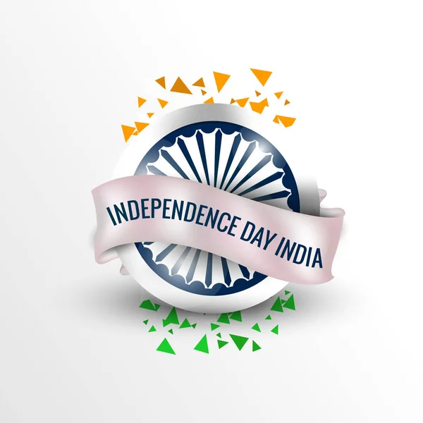 Póster Con Celebración Del Día Independencia India — Vector de stock