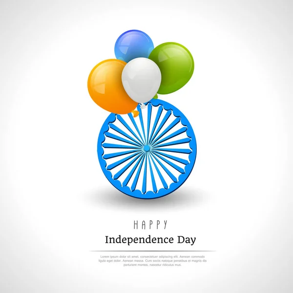 Póster Con Celebración Del Día Independencia India — Vector de stock