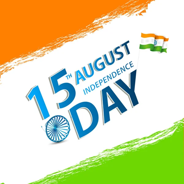 Póster Con Celebración Del Día Independencia India — Vector de stock