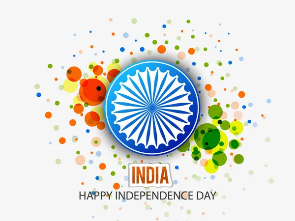 Póster Con Celebración Del Día Independencia India — Vector de stock