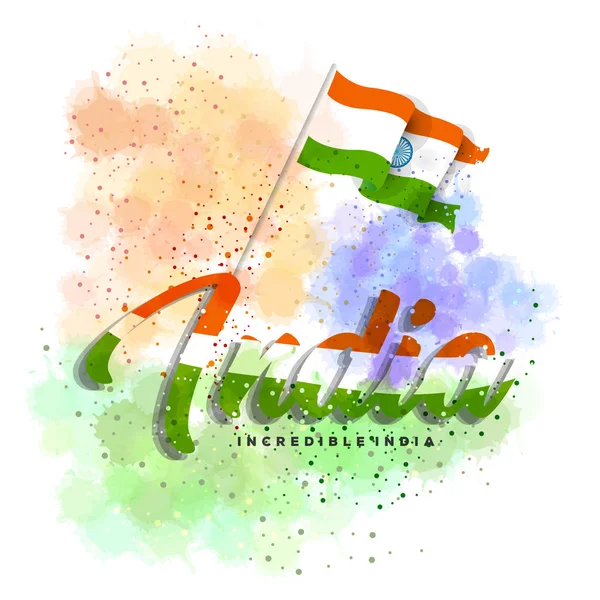 Hint Bağımsızlık Günü Kutlama Ile Poster — Stok Vektör