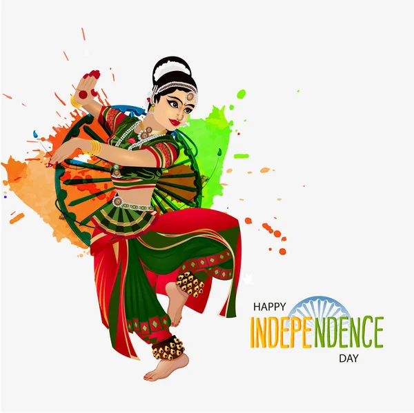 Póster Con Celebración Del Día Independencia India — Vector de stock