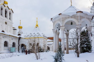 Moskova Rusya Ostozhenka Street yakınındaki Zachatievsky Manastırı