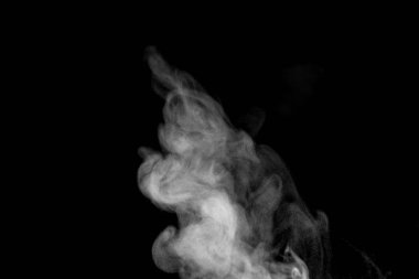 siyah zemin üzerine beyaz buharı.