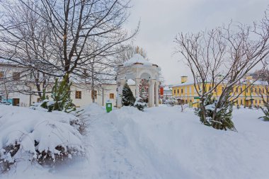 Moskova Rusya Ostozhenka Street yakınındaki Zachatievsky Manastırı