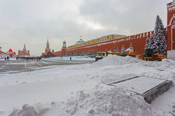 Москва Россия Февраля 2018 Года Московский Кремль Зимой После Снегопада — стоковое фото