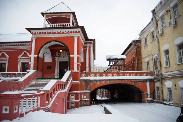 Kışın Vysoko Petrovsky Manastırı Rusya Moskova — Stok fotoğraf