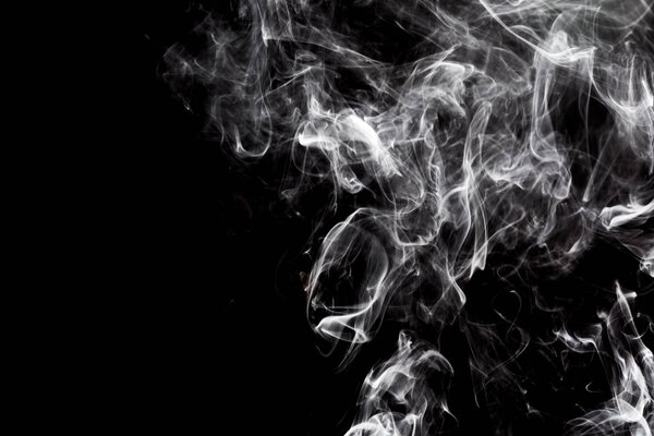 Smoke on black background.