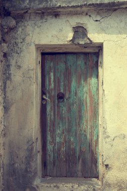 Girit Yunanistan eski vintage kapı.