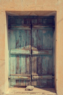 Girit Yunanistan eski vintage kapı.