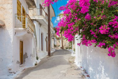 Otantik eski köy, Kritsa Girit Adası Yunanistan üzerinde.