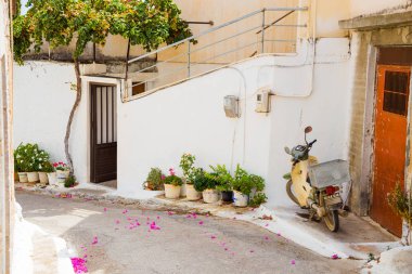 Otantik eski köy, Kritsa Girit Adası Yunanistan üzerinde.