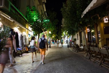 Agios Nikolaos, Girit - 13 Eylül 2012: Agios Nikolaos akşamı.