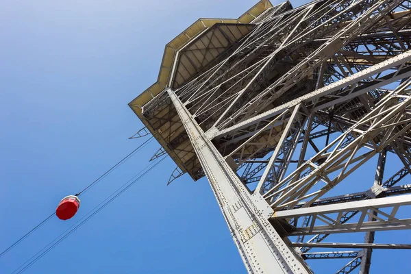 Teleférico Para Montjuic Barcelona Espanha Dia Ensolarado — Fotografia de Stock