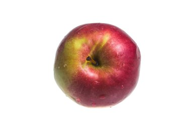 elma beyaz arkaplanda izole edildi