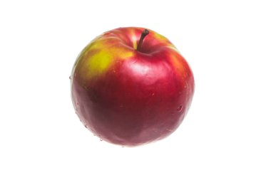 elma beyaz arkaplanda izole edildi