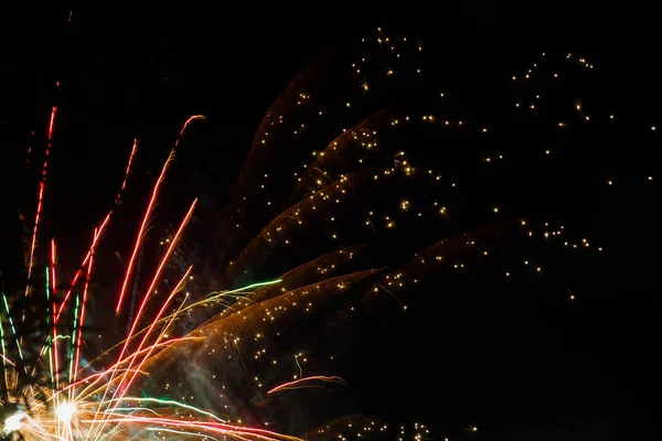 Beautiful Fireworks Night Sky — Stock Photo, Image