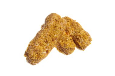 Üç lezzetli serpilir eklerleri beyaz arka plan üzerinde izole