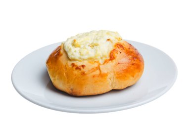 lezzetli fırında yemek arka plan görünümünü kapat