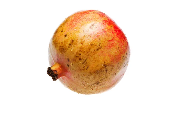 Färskt Moget Granatäpple Isolerad Vit Bakgrund — Stockfoto