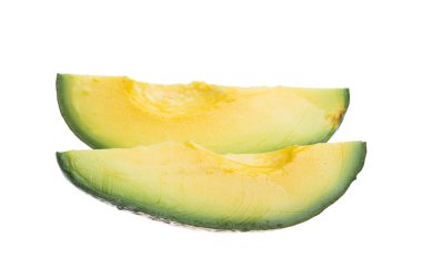 Chopped avocado isolated on a white background. clipart