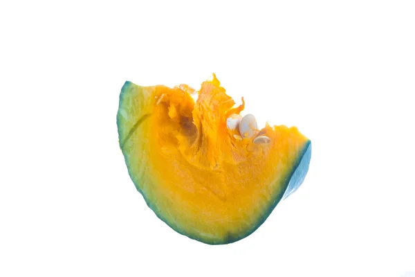 Cut Pumpkin Isolated White Background — Stock Photo, Image