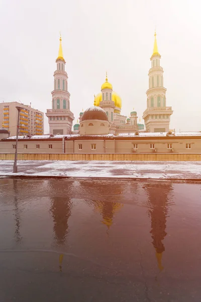 Moscow Cathedral Mosque Main Mosque Moscow One Largest Highest Mosques — Stock Photo, Image