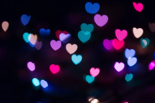 Culoare Neclară Abstractă Fundal Luminos Bokeh Formă Inimă — Fotografie, imagine de stoc