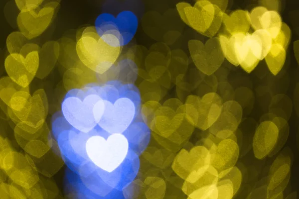 Lumini Oraș Similare Semnul Cardiac Efect Bokeh Blur — Fotografie, imagine de stoc