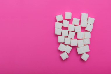 pembe bir arka plan, tatlı gelen boşlukları tema üzerinde kesme şeker