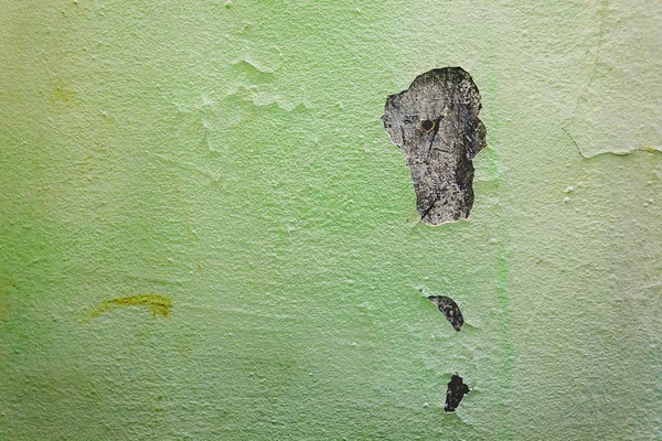 Vieille Peinture Verte Avec Des Fissures Sur Mur Béton Morceau — Photo