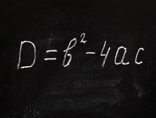 Διακρίνουσα Της Τον Τετραγωνικό Εξίσωση Γραμμένη Κιμωλία Για Την Κιμωλία — Φωτογραφία Αρχείου