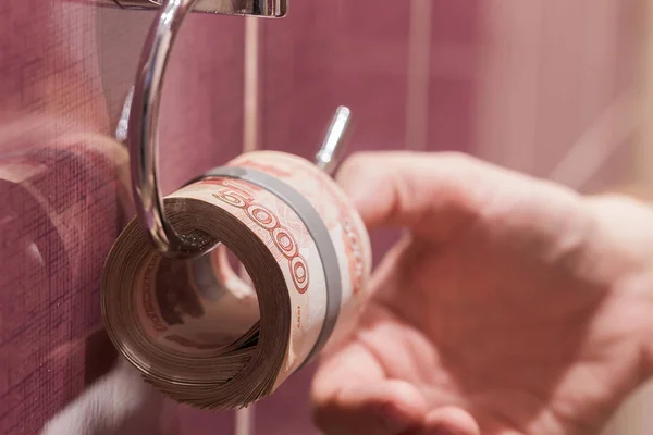 Banyak Rubel Rusia Bukan Kertas Toilet — Stok Foto