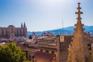 Palma şehir İspanya Mallorca'da yükseklikten yaz aylarında görüntülemek