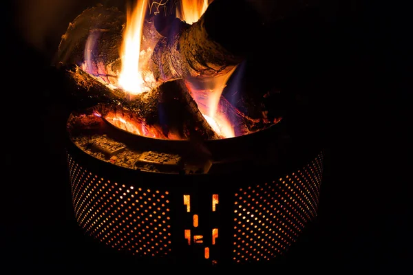 洗濯機のドラムに美しい火 — ストック写真