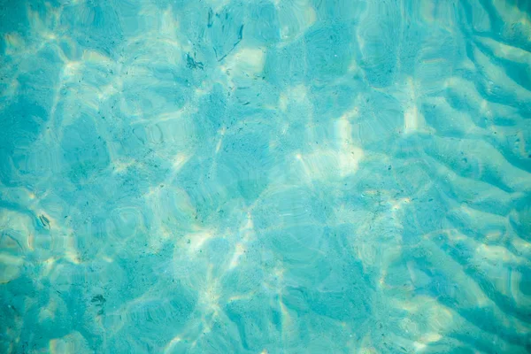 Blue background with transparent sea water